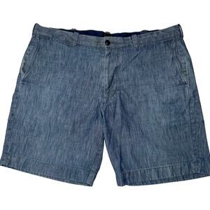 J CREW Stanton Men's Size 38 Cotton Blue Shorts 9 inch inseam